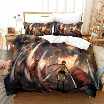 Bedding Set 2/3 Piece Set Anime Attack On Titan Printing Bedding Set Microfiber Duvet Cover Set Comforter Cover Pillowcases
Bedding Set 2/3 Piece Set Anime Attack On Titan Printing Bedding Set Microfiber Duvet Cover Set Comforter Cover Pillowcases