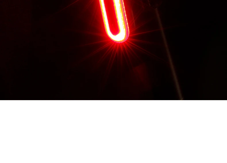 Deemount Cycle Tail Light Bike Rear Lamp USB Charge Warning Safety Lantern Oval-shaped 30 LED chips COB Up to 18hrs Runtime