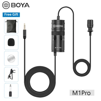 BOYA BY-M1 Pro Omni-Directional Microphone Lavalier Lapel Mic Clip-on Condenser Vlog Mic for Smartphone DSLR Camcorder Audio
BOYA BY-M1 Pro Omni-Directional Microphone Lavalier Lapel Mic Clip-on Condenser Vlog Mic for Smartphone DSLR Camcorder Audio