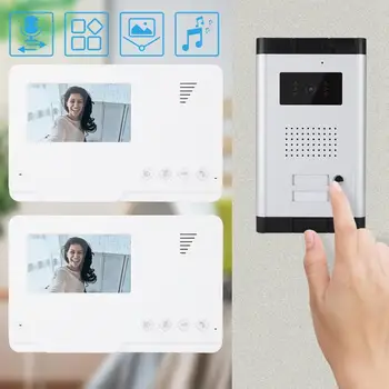 4.3in TFT Color LCD Display Door Viewer Camera Phone Doorbell Video Intercom Kit 1 Camera 2 Monitors IR Night Vision Waterproof
4.3in TFT Color LCD Display Door Viewer Camera Phone Doorbell Video Intercom Kit 1 Camera 2 Monitors IR Night Vision Waterproof