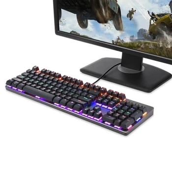 MOTOSPEED K73 Mixed Light Mechanical Keyboard with RGB Custom Light Effect 104 Keys Gaming Keyboard English Keyboard with Blue S
MOTOSPEED K73 Mixed Light Mechanical Keyboard with RGB Custom Light Effect 104 Keys Gaming Keyboard English Keyboard with Blue S