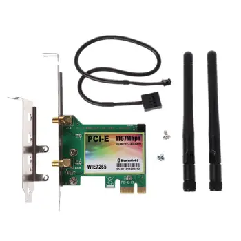 1Set 1200Mbps Wireless WiFi Card Bluetooth 4.0 Dual Band PCI-Express Adapter Desktop Card
1Set 1200Mbps Wireless WiFi Card Bluetooth 4.0 Dual Band PCI-Express Adapter Desktop Card