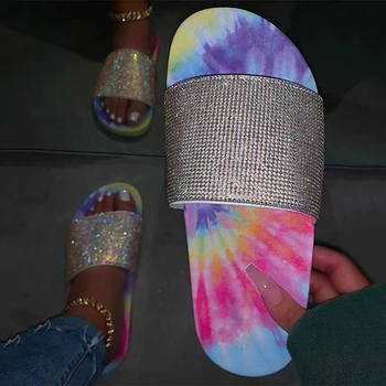 Women's Slippers Summer Comfortable Plus Size PU Fashion Crystal Colorful Outer Female Basic Flat Slippers
Women's Slippers Summer Comfortable Plus Size PU Fashion Crystal Colorful Outer Female Basic Flat Slippers