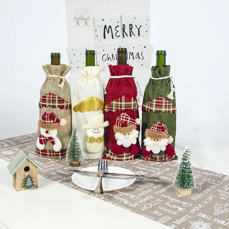 1PC Home Dinner Party Table Decors Wine Cover Christmas Decoration for Home Santa Claus Snowman Gift Navidad Xmas Party Supplies
1PC Home Dinner Party Table Decors Wine Cover Christmas Decoration for Home Santa Claus Snowman Gift Navidad Xmas Party Supplies