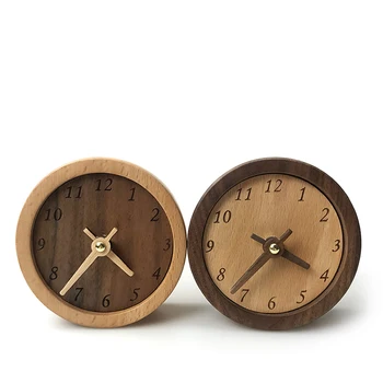 Creative Fashion Office Bedroom Beech Black Walnut Wooden Round Silent Small Desk Clock
Creative Fashion Office Bedroom Beech Black Walnut Wooden Round Silent Small Desk Clock