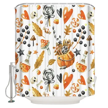 Halloween Printed Bath Curtains Halloween Theme Hand-painted Watercolor Style Shower Curtain Waterproof Polyester Fabric
Halloween Printed Bath Curtains Halloween Theme Hand-painted Watercolor Style Shower Curtain Waterproof Polyester Fabric