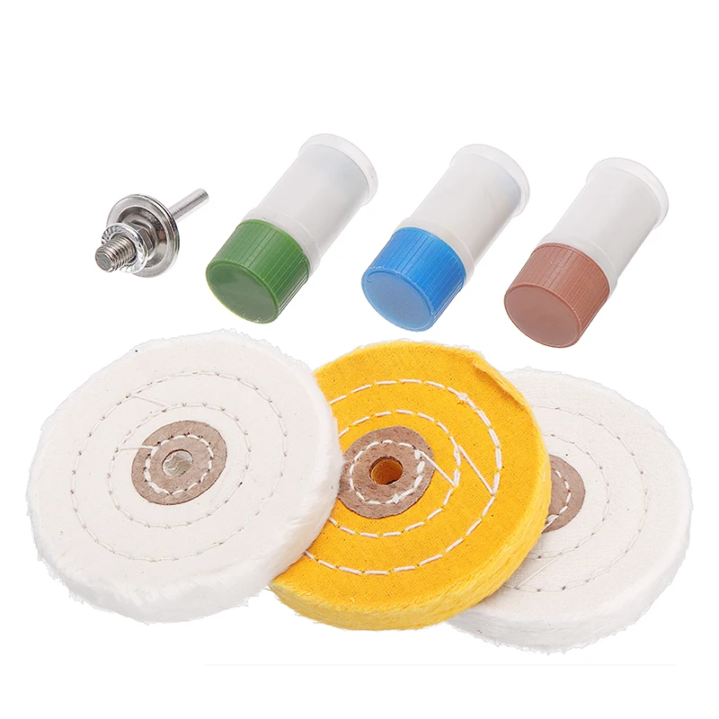 7pcs 100mm Cloth Buffing Mop Wheel Drill Chuck Adapter Removing Scratches Pads Kit for Car Polishing
7pcs 100mm Cloth Buffing Mop Wheel Drill Chuck Adapter Removing Scratches Pads Kit for Car Polishing