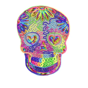 New Arrival Large Sequins Rainbow Skull Patch DIY Clothes Patches for Clothing Sew on Embroidered Motif Beaded Applique
New Arrival Large Sequins Rainbow Skull Patch DIY Clothes Patches for Clothing Sew on Embroidered Motif Beaded Applique