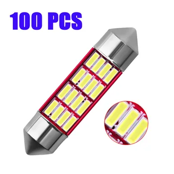 100pcs Festoon LED Bulbs 31mm 36mm 39mm 41mm C5W C10W Car Dome Light Canbus No Error Auto Interior Reading Lamps
100pcs Festoon LED Bulbs 31mm 36mm 39mm 41mm C5W C10W Car Dome Light Canbus No Error Auto Interior Reading Lamps