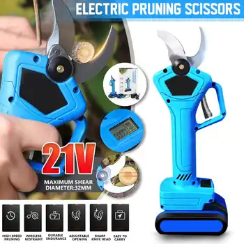 21V 2000mah Rechargeable Electric Pruning Scissors Pruning Shears Garden Pruner Secateur Branch Cutter Cutting Tool w/2Batterys
21V 2000mah Rechargeable Electric Pruning Scissors Pruning Shears Garden Pruner Secateur Branch Cutter Cutting Tool w/2Batterys