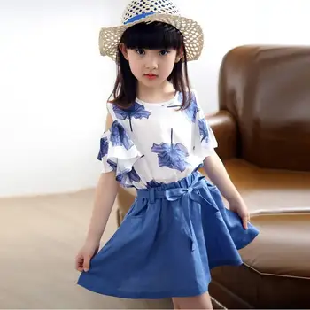 Summer Clothes For Girls Print Off Shoulder Tops+Dress 2PCS Costumes For Girls Teenage Kids Girls Clothes Set 4 6 8 10 12 Years
Summer Clothes For Girls Print Off Shoulder Tops+Dress 2PCS Costumes For Girls Teenage Kids Girls Clothes Set 4 6 8 10 12 Years