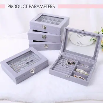 Organizer Case Box Holder Storage Jewelry Earring Ring Clear Velvet Display Rack
Organizer Case Box Holder Storage Jewelry Earring Ring Clear Velvet Display Rack
