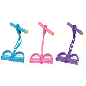 4 Tubes Natural Latex Foot Pedal Elastic Pull Rope with Handle Fitness Equipment Bodybuilding Expander 
4 Tubes Natural Latex Foot Pedal Elastic Pull Rope with Handle Fitness Equipment Bodybuilding Expander