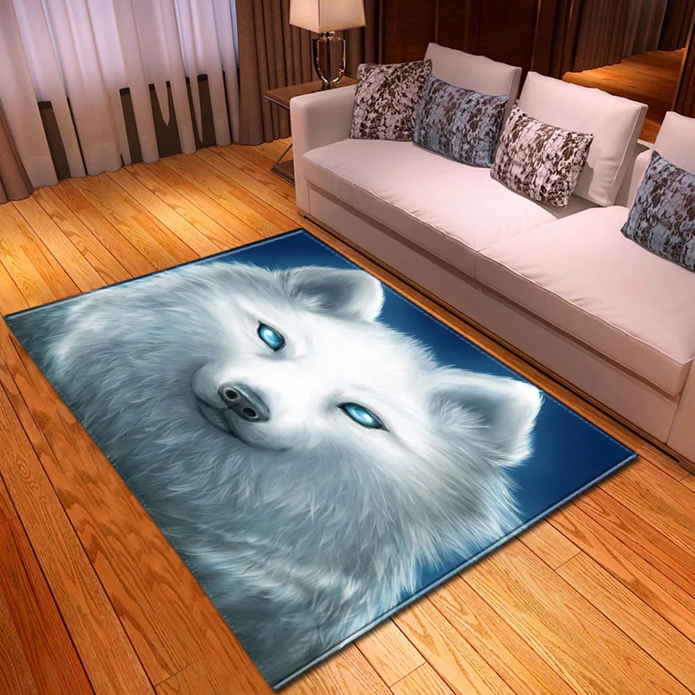 Modern Parlor Snow Wolf Pattern Area Rug Bedroom Bedside Mat Rug Soft Flannel Floor Rug Home Decorative Living Room 3D Carpet
Modern Parlor Snow Wolf Pattern Area Rug Bedroom Bedside Mat Rug Soft Flannel Floor Rug Home Decorative Living Room 3D Carpet