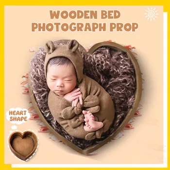 Newborn Props for Photography Heart-Shaped Wood Bed New born Baby Photography Props Cute Baby Posing Bed Studio Shooting Props
Newborn Props for Photography Heart-Shaped Wood Bed New born Baby Photography Props Cute Baby Posing Bed Studio Shooting Props