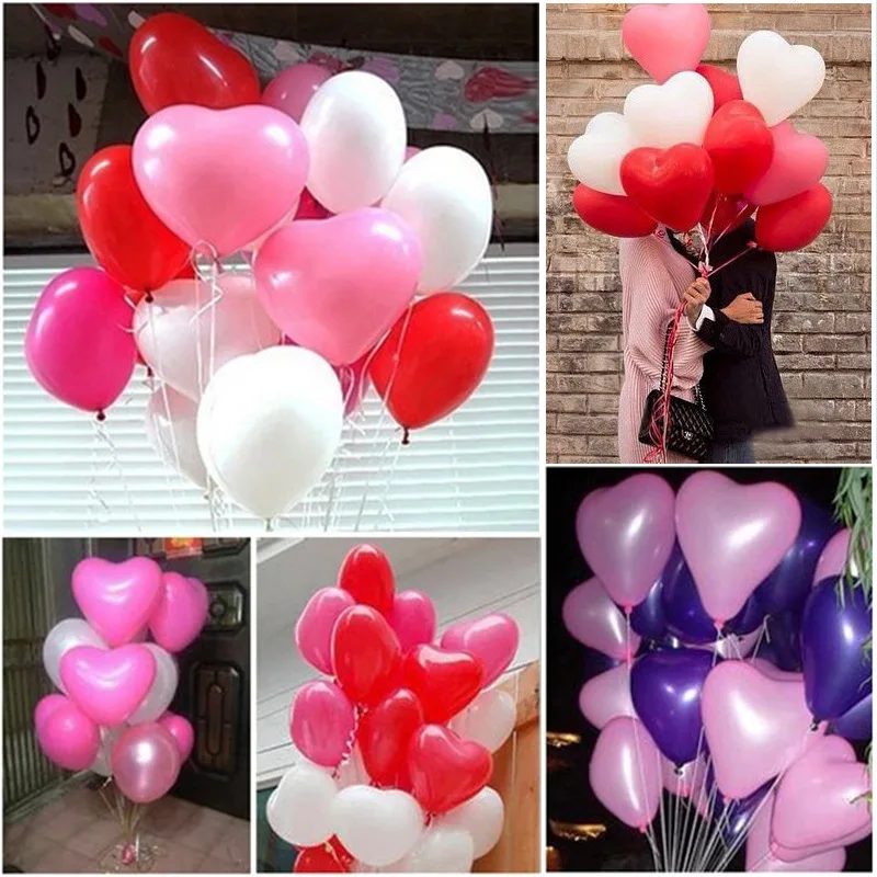 10pcs-12inch-2-2g-Green-Orange-Heart-Latex-Balloons-Birthday-Wedding-Supply-Latex-Balloons-Air-Balls