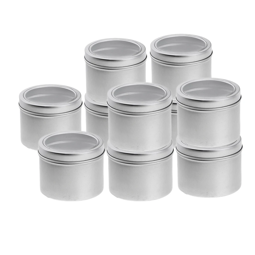 10pcs 100ml Make-up Aluminium Pot Jar Tin Lip Balm Container Salves Tea Jar 10pcs 100ml Make-up Aluminium Pot Jar Tin Lip Balm Container Salves Tea Jar