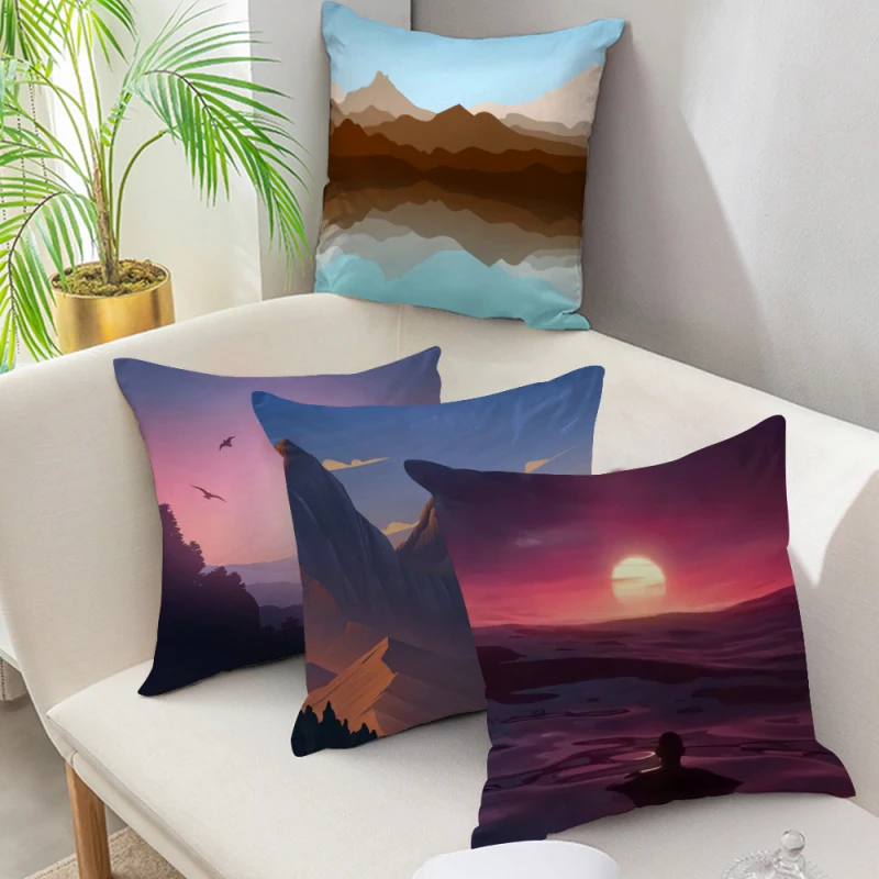 Fuwatacchi Colorful Landscape Painting Pillow Case Abstract Sunset Scenery Cushion Cover for Home Sofa Bed Decorative Pillowcase
Fuwatacchi Colorful Landscape Painting Pillow Case Abstract Sunset Scenery Cushion Cover for Home Sofa Bed Decorative Pillowcase