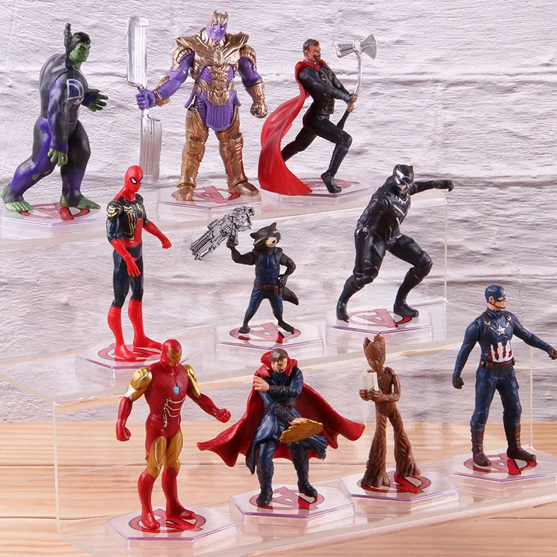 Iron-Man Tree Man Spiderman Captian America Black Panther Hulk PVC Collectible Action Figure Marvel Avengers Model Toy 10pcs/set
Iron-Man Tree Man Spiderman Captian America Black Panther Hulk PVC Collectible Action Figure Marvel Avengers Model Toy 10pcs/set