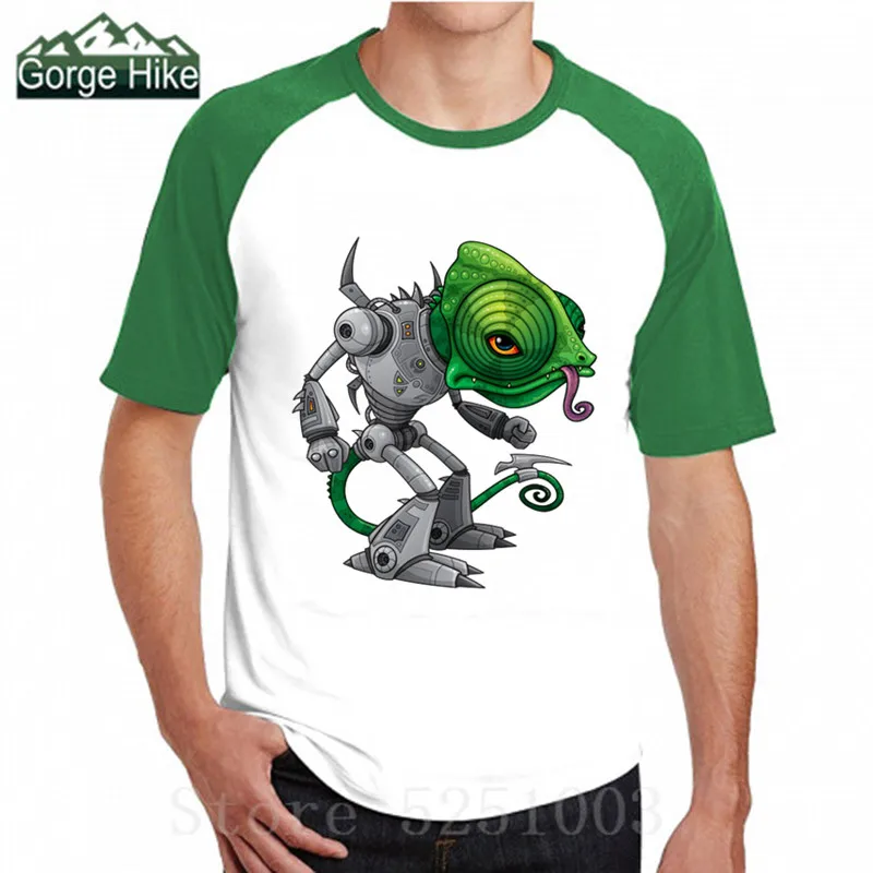 

Steampunk Chameleon Lizard Robot T shirt Chameleozoid Fun Gift Tee New Fashion T-Shirt Brand Shirt High Quality Printed T-Shirt