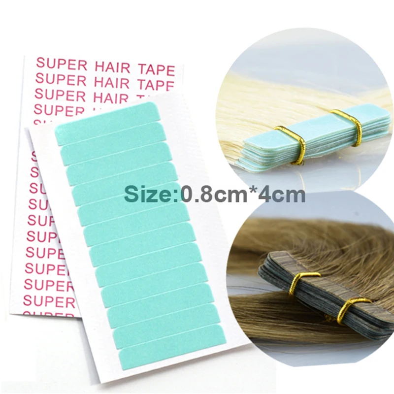 Фото Pre-ready Double Sided Tape Tabs Super For Skin Weft Human Remy Hair Extensions No-Shine | Шиньоны и парики