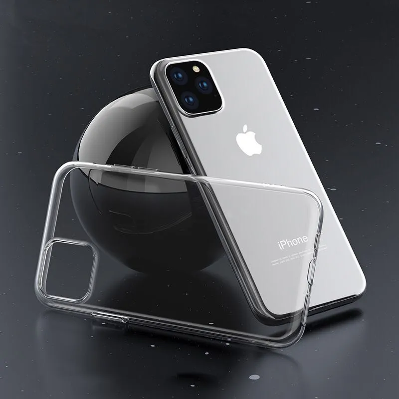 Для iPhone 11 чехол тонкий прозрачный мягкий TPU Поддержка беспроводной зарядки для XR X