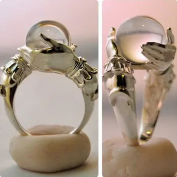 Magic Prophecy Crystal Ball Ring For Woman Retro Alloy Holding Crystal Ring 2020 New Fashion Party Jewelry Accessories Hot Sale
Magic Prophecy Crystal Ball Ring For Woman Retro Alloy Holding Crystal Ring 2020 New Fashion Party Jewelry Accessories Hot Sale