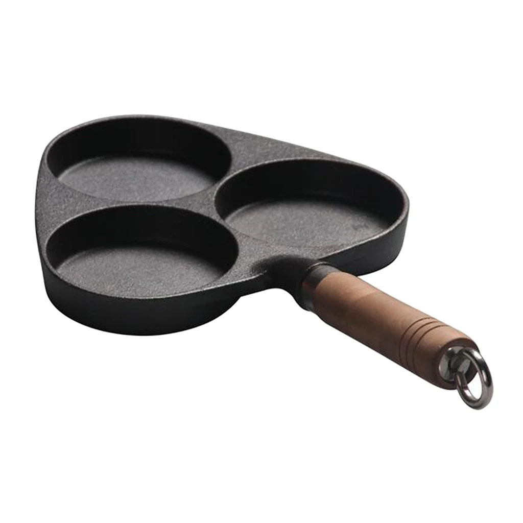 MOLDED PANCAKE PAN Cast Iron Multipurpose Stovetop Skillet Nonstick Fry Pan