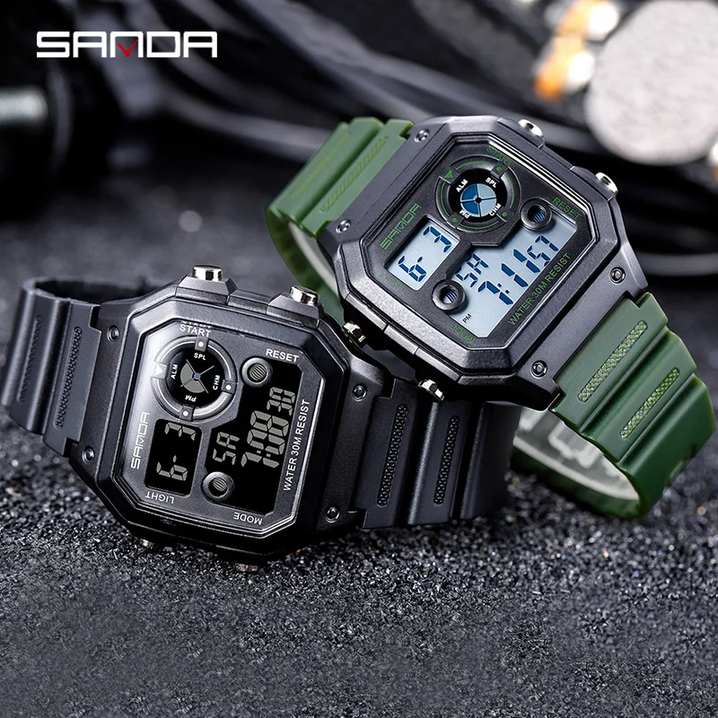 Men's Watch Military Digital Waterproof Alarm Clock Date Display Luminous Mode Electronic Wristwatch relogio Digital SANDA Brand
Men's Watch Military Digital Waterproof Alarm Clock Date Display Luminous Mode Electronic Wristwatch relogio Digital SANDA Brand