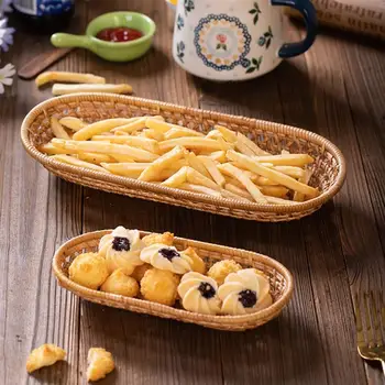 Hand-Woven Wicker Basket Rattan Storage Tray For Bread Fruit Food Breakfast Home Decoration Crafts Storage Basket
Hand-Woven Wicker Basket Rattan Storage Tray For Bread Fruit Food Breakfast Home Decoration Crafts Storage Basket