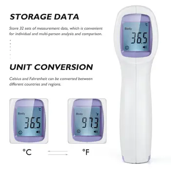 Muti-fuction Baby/Adult Forehead Infrared Thermometer Non-Contact Body Temperature Measurement for Baby Kids Adult Thermometer 
Muti-fuction Baby/Adult Forehead Infrared Thermometer Non-Contact Body Temperature Measurement for Baby Kids Adult Thermometer