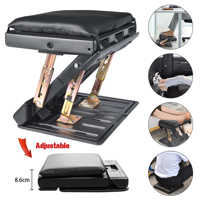Adjustable Footrest with Removable Soft Foot Rest Pad Max-Load 120Lbs with Massaging Beads for Car Home 4-Level Height
Adjustable Footrest with Removable Soft Foot Rest Pad Max-Load 120Lbs with Massaging Beads for Car Home 4-Level Height