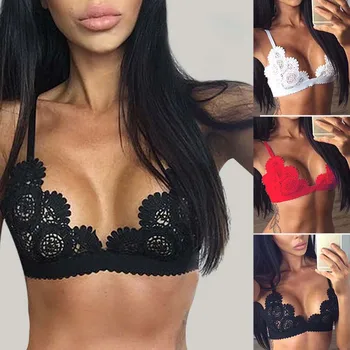 Sexy Women Floral Sheer Lace Triangle Bralette Bra Crop Top Bustier crochet Unpadded Wireless
Sexy Women Floral Sheer Lace Triangle Bralette Bra Crop Top Bustier crochet Unpadded Wireless