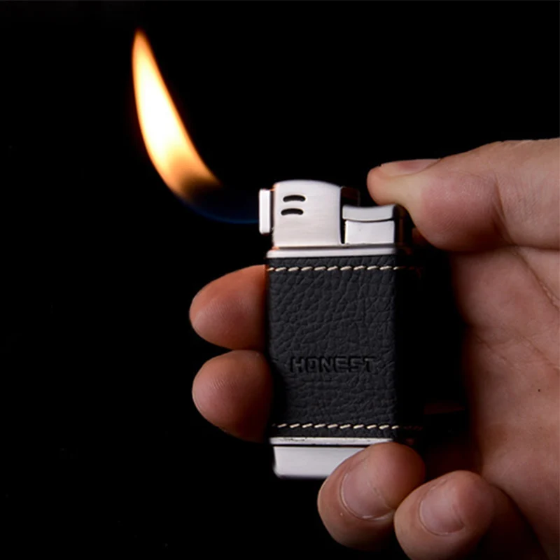 Torch Smoking Pipe Lighter Metal Oblique Fire Butane Inflatable Gas Turbo Leather Lighter Ignition Cigarette Cigar Accessories
Torch Smoking Pipe Lighter Metal Oblique Fire Butane Inflatable Gas Turbo Leather Lighter Ignition Cigarette Cigar Accessories