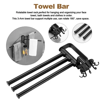 Multifunctional Swivel Rotatable Rack Easy Install Bathroom Storage Mobile Hanging Towel Bar Space Saving Kitchen Wall Mounted
Multifunctional Swivel Rotatable Rack Easy Install Bathroom Storage Mobile Hanging Towel Bar Space Saving Kitchen Wall Mounted
