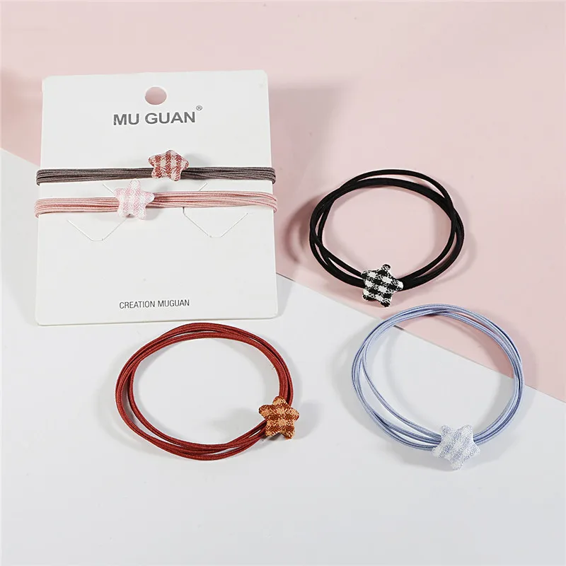 Korean Fashion Colorful Pentagonal Fabric Hair Ropes Elastic Hair Bands for Kids Cute Five-pointed Star Girls Hair Accessories
Korean Fashion Colorful Pentagonal Fabric Hair Ropes Elastic Hair Bands for Kids Cute Five-pointed Star Girls Hair Accessories