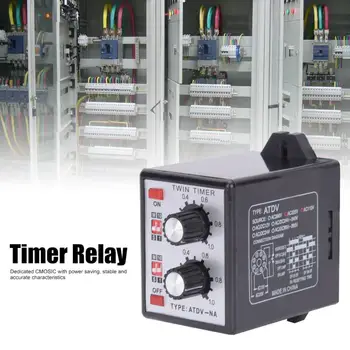 Knob Control Time Switch Relay On Off Twin Timer Relay Multi-Section ATDV-NA AC110V/220V Timer Relay
Knob Control Time Switch Relay On Off Twin Timer Relay Multi-Section ATDV-NA AC110V/220V Timer Relay