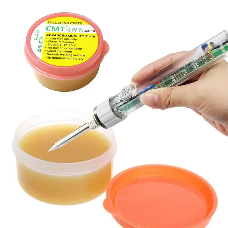 150g Soldering Flux Paste Mild Rosin Environmental Soldering Welding PCB Paste For Metalworking IC Flux Soldering Parts Gel
150g Soldering Flux Paste Mild Rosin Environmental Soldering Welding PCB Paste For Metalworking IC Flux Soldering Parts Gel