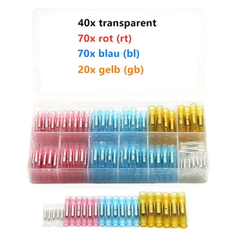 200PCS 26-10AWG Assortment Heat Shrink Wire Crimp Terminals Butt Splice Connectors Waterproof Insulated Kit
200PCS 26-10AWG Assortment Heat Shrink Wire Crimp Terminals Butt Splice Connectors Waterproof Insulated Kit