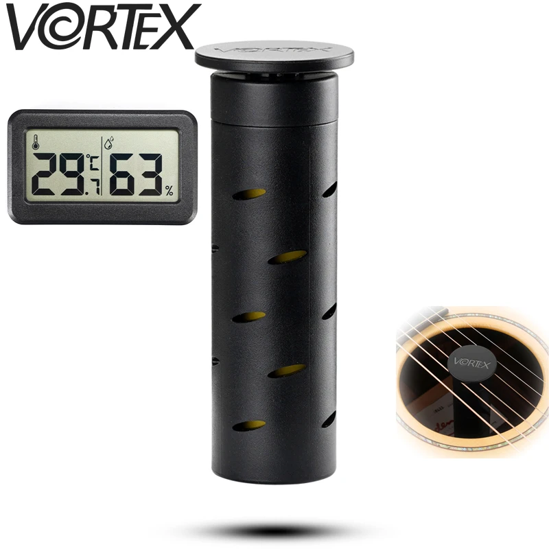 VORTEX Humidifier / Hygrometer combination. Suitable for acoustic guitar. Real-time monitoring data. Protect the guitar panel.
VORTEX Humidifier / Hygrometer combination. Suitable for acoustic guitar. Real-time monitoring data. Protect the guitar panel.
