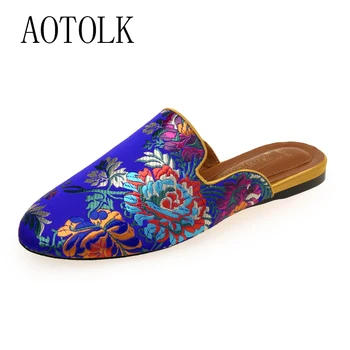Slippers For Women Brand Female Mules Shoes Flat Fashion Embroidery Round Toe Summer Shoes Woman Slides Black Plus Size 2020 DE
Slippers For Women Brand Female Mules Shoes Flat Fashion Embroidery Round Toe Summer Shoes Woman Slides Black Plus Size 2020 DE