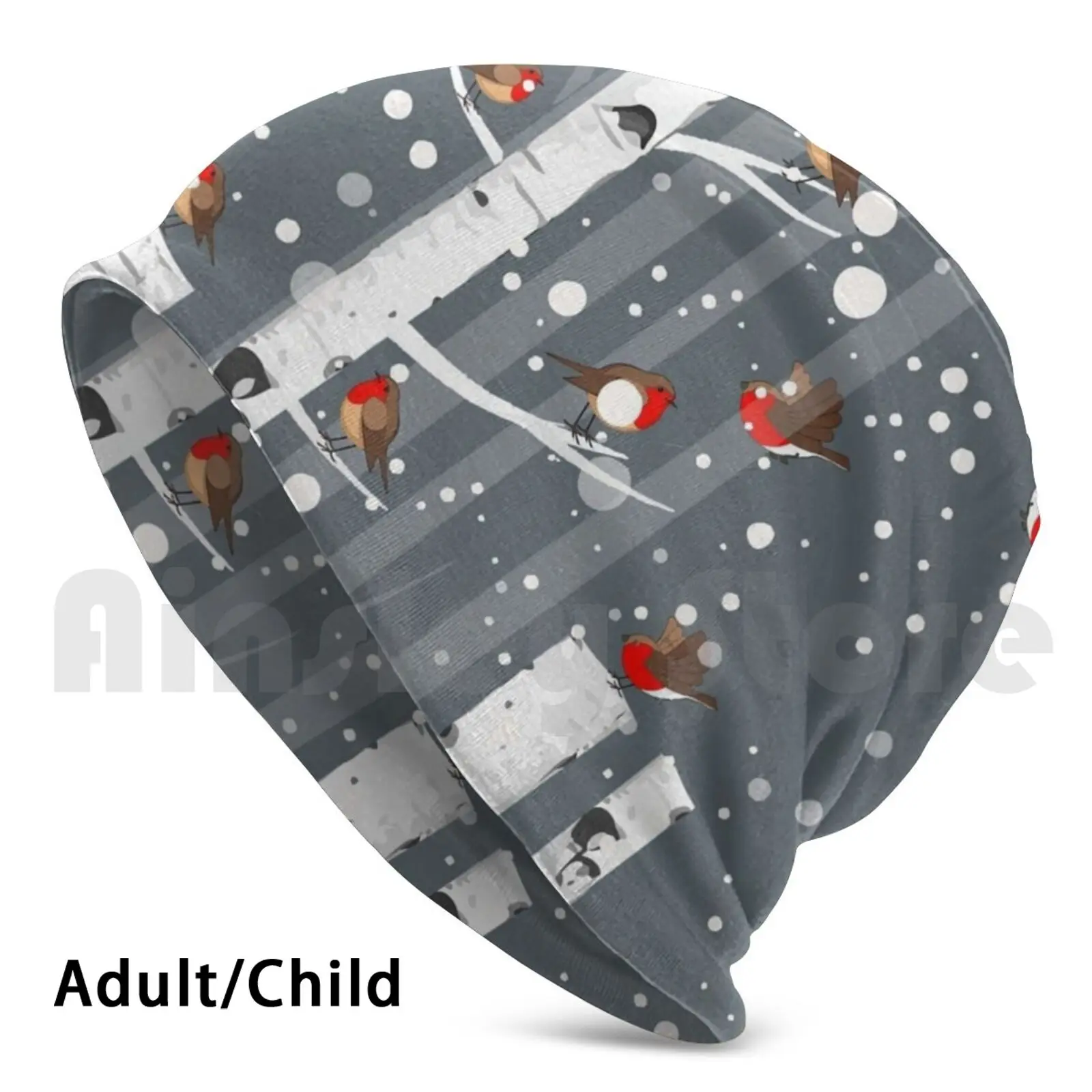 Зимние облегающие шапки Happy Robin пуловер Удобная шапка Зачарованный лес Робин