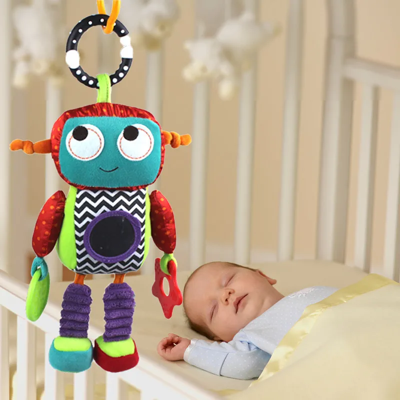 Plush Stuffed Colorful Robot Toys with Clip Rattle Teether Mirror Stroller Pram Crib Hanging for Newborn Baby Infant Kids Gifts
Plush Stuffed Colorful Robot Toys with Clip Rattle Teether Mirror Stroller Pram Crib Hanging for Newborn Baby Infant Kids Gifts