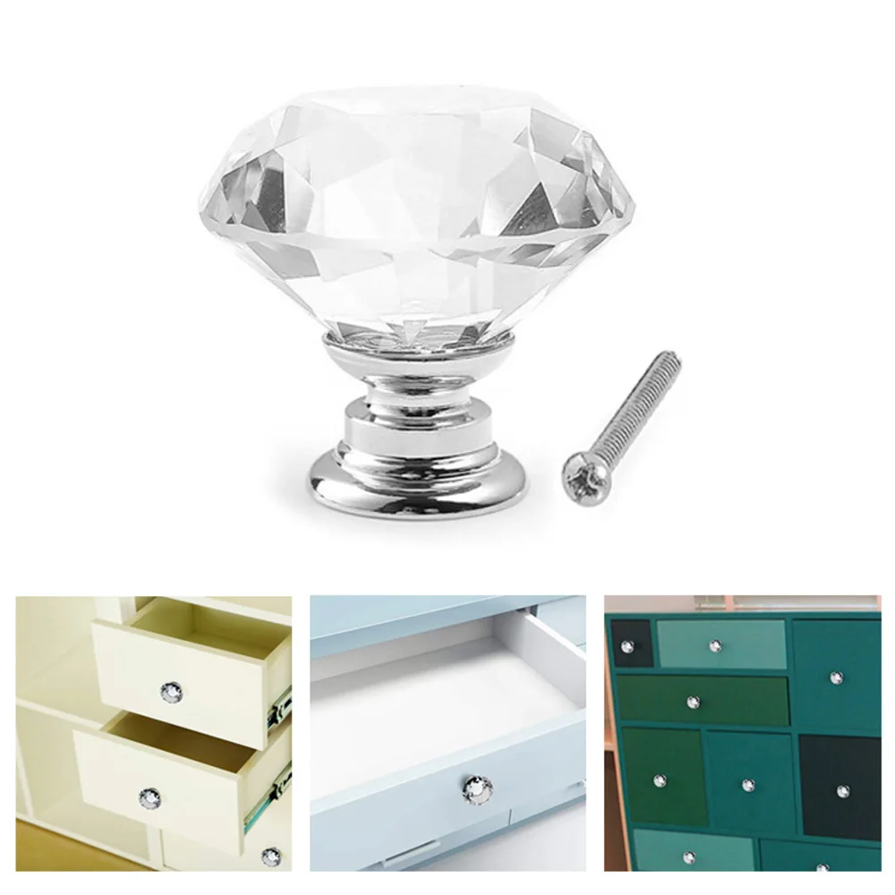 30mm Diamond Shape Crystal Dresser Knobs For Furniture Cabinet Closet Pull Handle Knob New 5pcs
30mm Diamond Shape Crystal Dresser Knobs For Furniture Cabinet Closet Pull Handle Knob New 5pcs