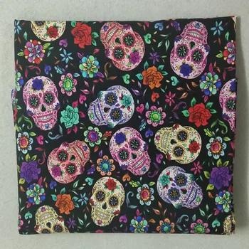 45x105cm New Arrival Black Colorful Flower Skull Printed Cotton Fabric Floral Skull Fabric Patchwork Cloth Dress Home Decor
45x105cm New Arrival Black Colorful Flower Skull Printed Cotton Fabric Floral Skull Fabric Patchwork Cloth Dress Home Decor