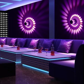 RGB Spiral Effect LED Wall Light 3W Remote Control Dimmable Ceiling Lamp Colorful For Party Bar Lobby KTV Home Decoration 
RGB Spiral Effect LED Wall Light 3W Remote Control Dimmable Ceiling Lamp Colorful For Party Bar Lobby KTV Home Decoration
