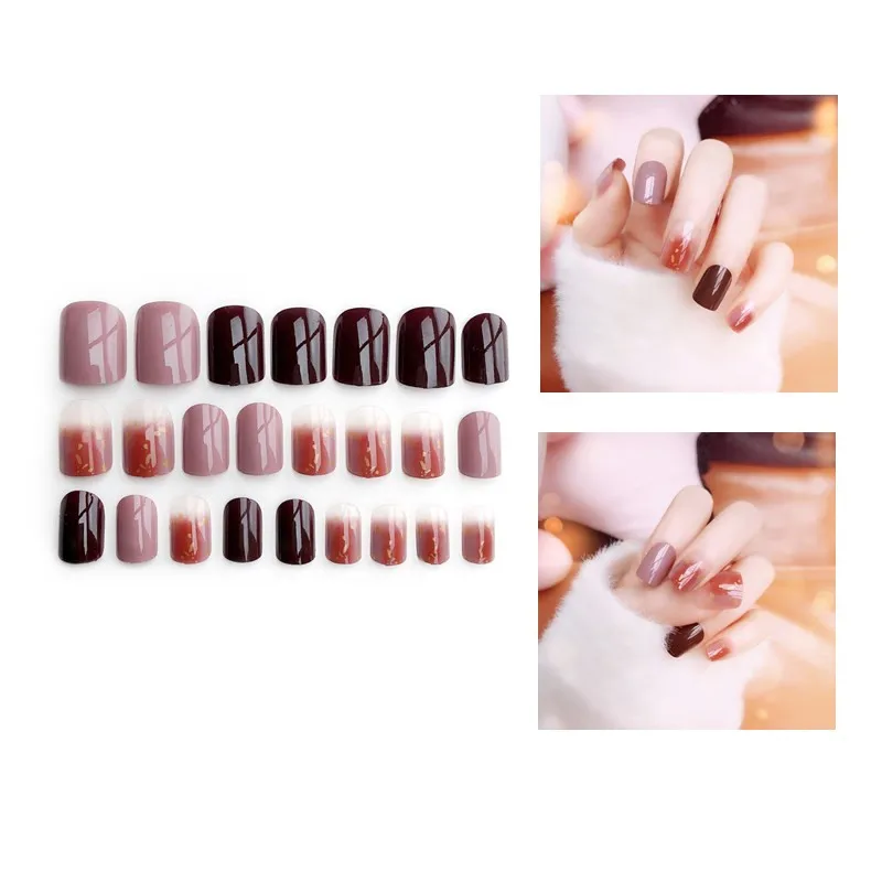 High Quality 24pcs/set Acrylic Full Fake Finger Nails Tips Decorated for Fashion Nail Art Tools with Double-sided sticker Kit
High Quality 24pcs/set Acrylic Full Fake Finger Nails Tips Decorated for Fashion Nail Art Tools with Double-sided sticker Kit