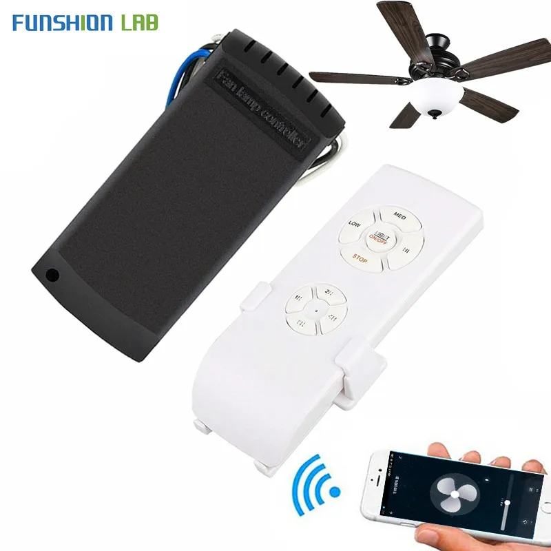 FUNSHION Wifi Ceiling Fan Smart Remote Control Switch Timer Fan Speed Controller Works With Alexa Google Home AC 110V 220V
FUNSHION Wifi Ceiling Fan Smart Remote Control Switch Timer Fan Speed Controller Works With Alexa Google Home AC 110V 220V