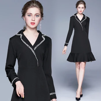 Mermaid Dress For Women Black Dress Trumpet Long Sleeve Dresses Korean Vestidos De Fiesta De Noche Robe Femme Ropa Mujer
Mermaid Dress For Women Black Dress Trumpet Long Sleeve Dresses Korean Vestidos De Fiesta De Noche Robe Femme Ropa Mujer