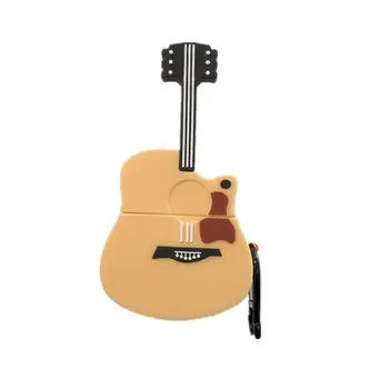Guitar Pattern Protective Case Anti-slip Silicone Cover Protector with Carabiner for Airpods 1/2 Wireless Earphones 
Guitar Pattern Protective Case Anti-slip Silicone Cover Protector with Carabiner for Airpods 1/2 Wireless Earphones
